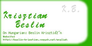 krisztian beslin business card